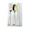 Smarty Had A Party Gold Plastic Cutlery White Pocket Napkin Set - Napkins, Forks, Knives, Spoons (70 Guests), 280PK 770-G-CASE - alternate 7